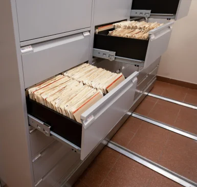 Архивные стеллажи для хранения картотек