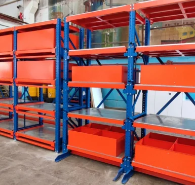 стеллажи с выдвижными поддонами