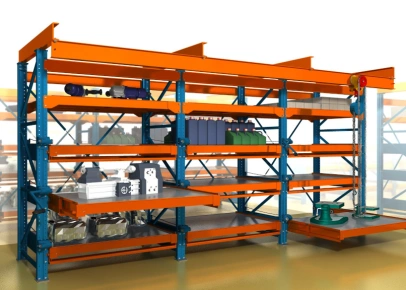 Стеллаж с выдвижными полками